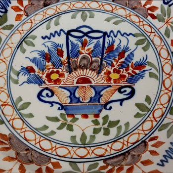 Delft plate from the 18th century porcelain factory