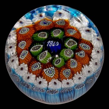 Sulfure Baccarat millefiori daté du 19ème siècle