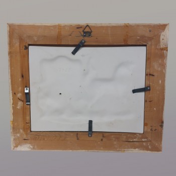 Meissener Biskuitporzellan-Basrelief mit Darstellung einer romantischen Szene