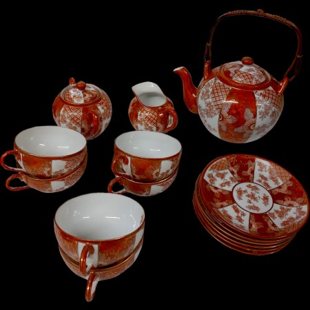 Japanese fine porcelain tea set - Kutani