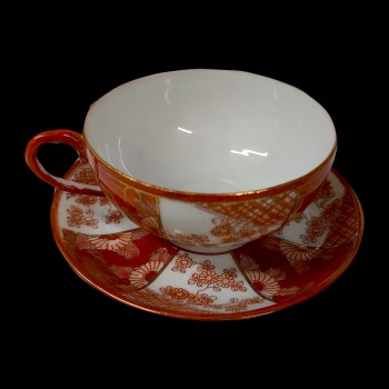 Juego de té japonés de porcelana fina - Kutani