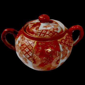 Juego de té japonés de porcelana fina - Kutani