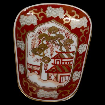 Cuenco de porcelana estilo japonés Kutani, 1930