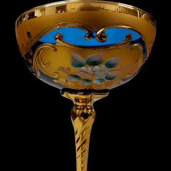 TRE FUACHI champagne glass, vintage collector's item, circa 1950