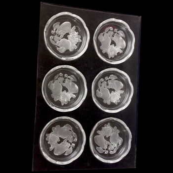 Dessous de verre en cristal val saint Lambert collection Bruxelles
