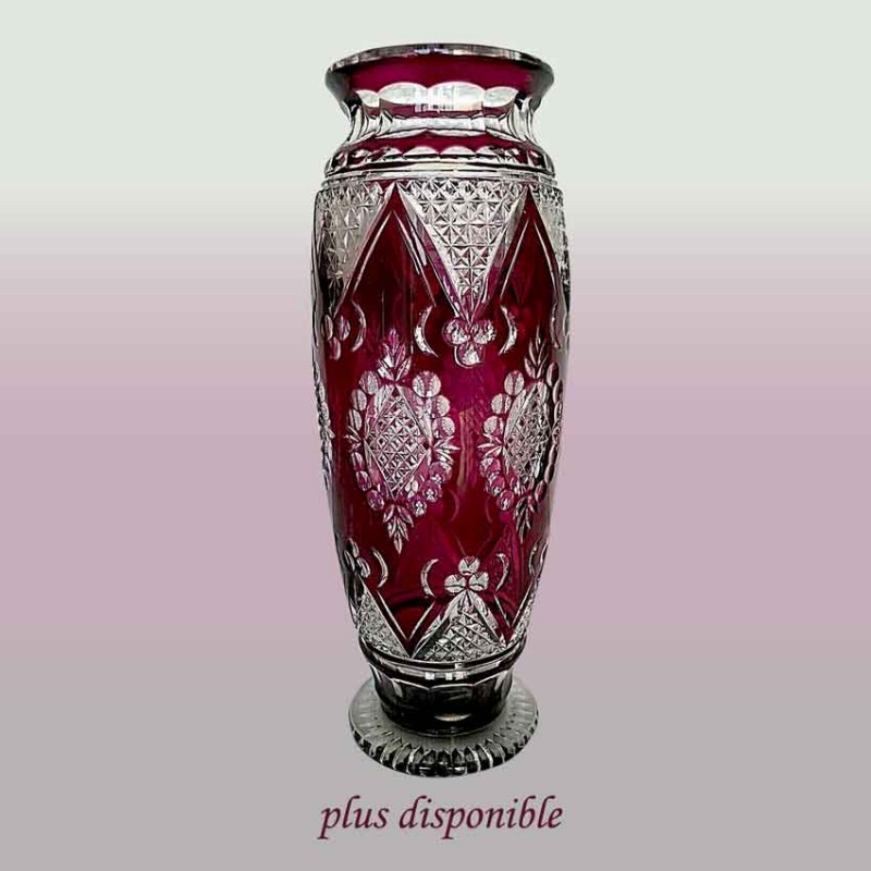 Vase en cristal val saint lambert Art déco modéle CDF 1926