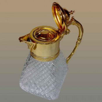 Decanter in cristallo tagliato attribuito a Edward Latham