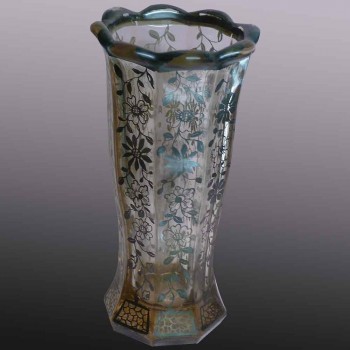 Vaso di cristallo Art Déco Saint Graal circa 1930