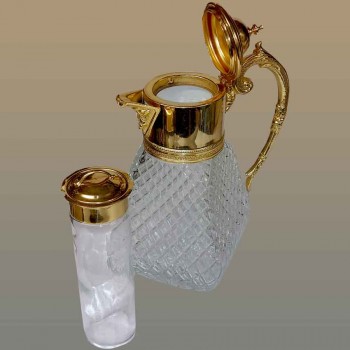 Cut crystal decanter attributed to Edward Latham