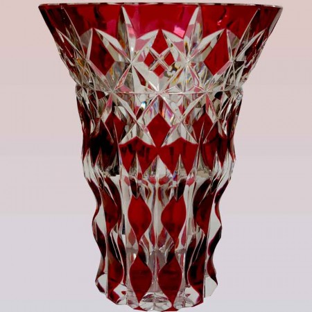 Jarrón de cristal Val Saint Lambert, modelo Eprave de Charles Graffart