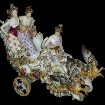 Grupo de porcelana alemana del siglo XIX