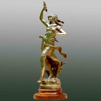 Bronze par Auguste    Moreau intitulé Marguerite France 1880
