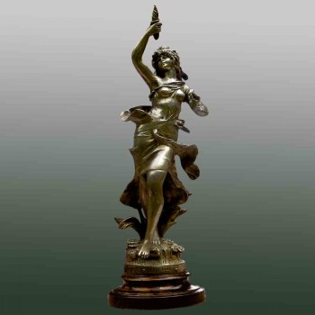 Bronze par Auguste    Moreau intitulé Marguerite France 1880