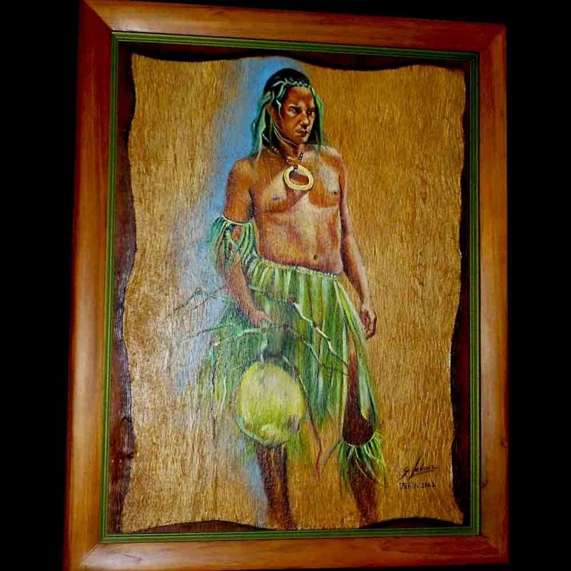 Painting of figurative style Ledoux Gisele signed Painting of figurative style Ledoux Gisele signed