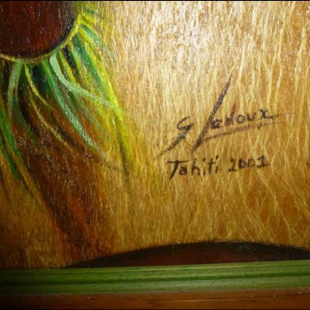 Painting of figurative style Ledoux Gisele signed