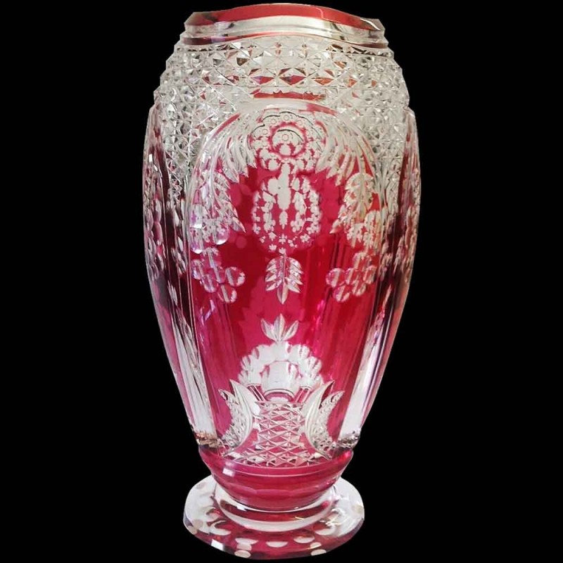 Vase en cristal Val Saint Lambert Joseph Simon 40 cm Vase en cristal Val Saint Lambert Joseph Simon 40 cm