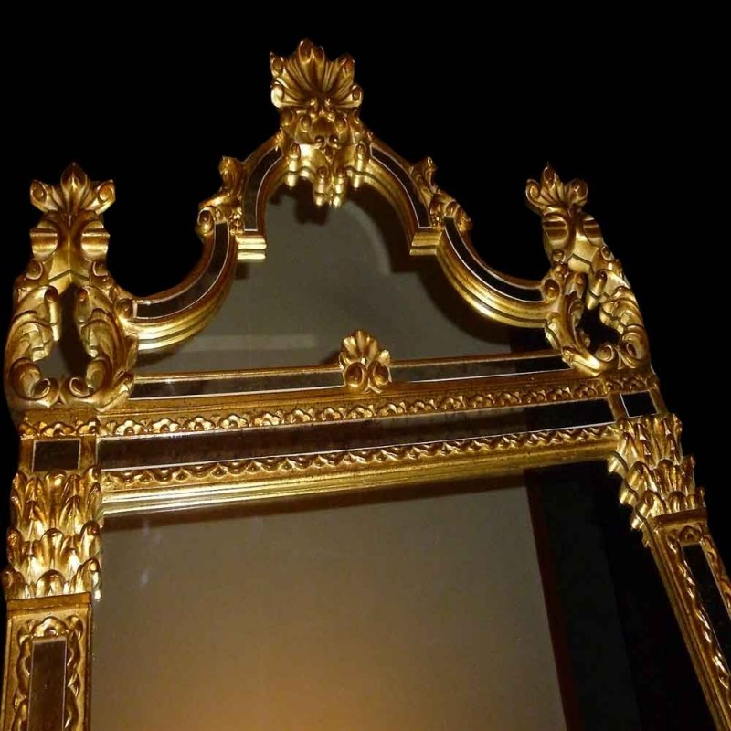 Miroir De Style Louis Xv En Bois Doré à La Feuille Dor 