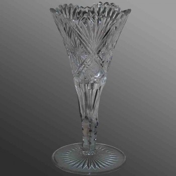 Pair of crystal vases val Saint Lambert 1900