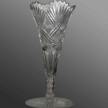 Coppia di vasi in cristallo val Saint Lambert 1900