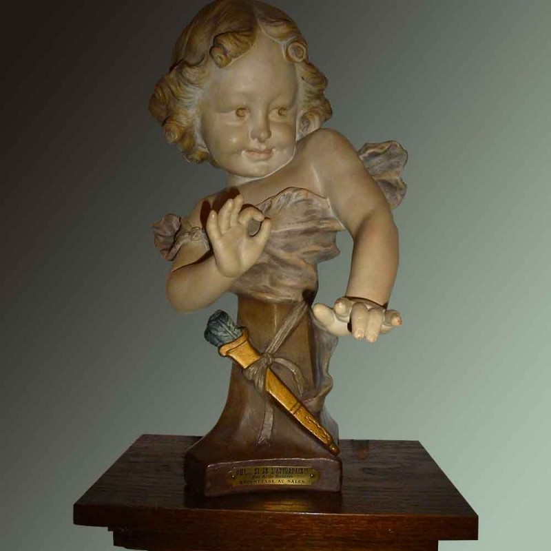 Terracotta sculpture "Aristide de Raniéri" 1880/1914 Terracotta sculpture "Aristide de Raniéri" 1880/1914