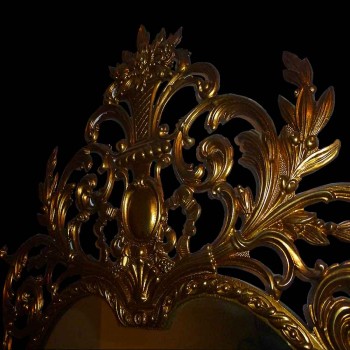 Spiegel im Louis XVI-Stil aus vergoldeter Bronze des 19. Jahrhunderts