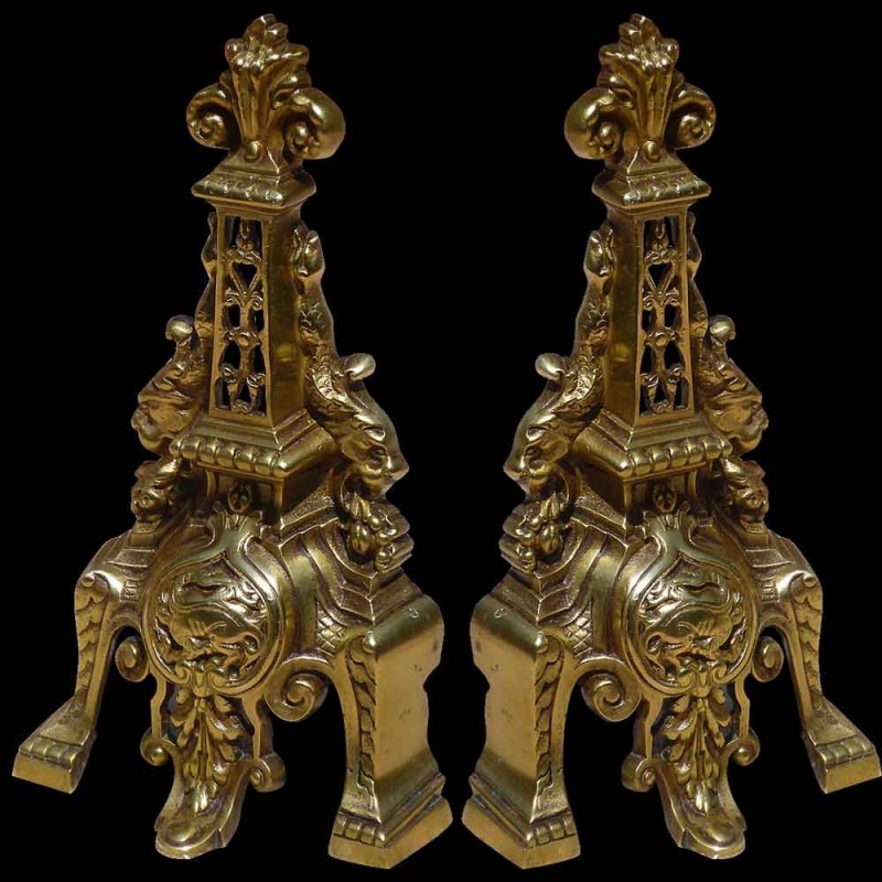 Par de morirones de bronce del siglo XVIII Par de morirones de bronce del siglo XVIII