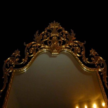 Specchio in stile Luigi XVI in bronzo dorato del XIX secolo
