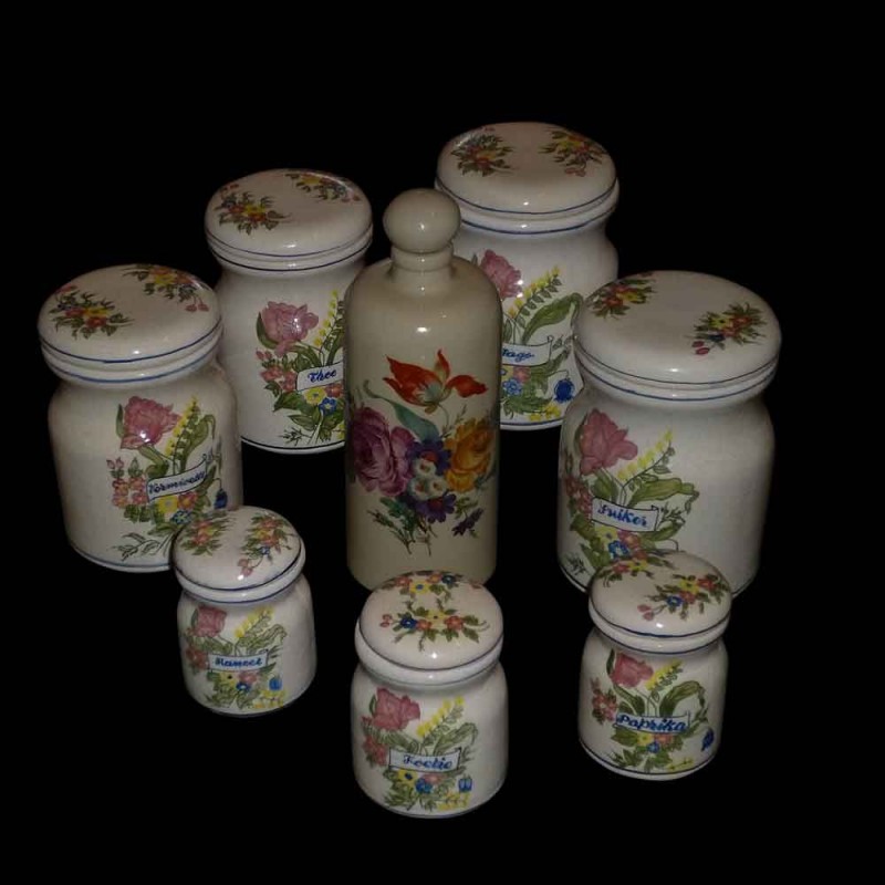 Set de pots à épices Delft, Art nouveau Set de pots à épices Delft, Art nouveau