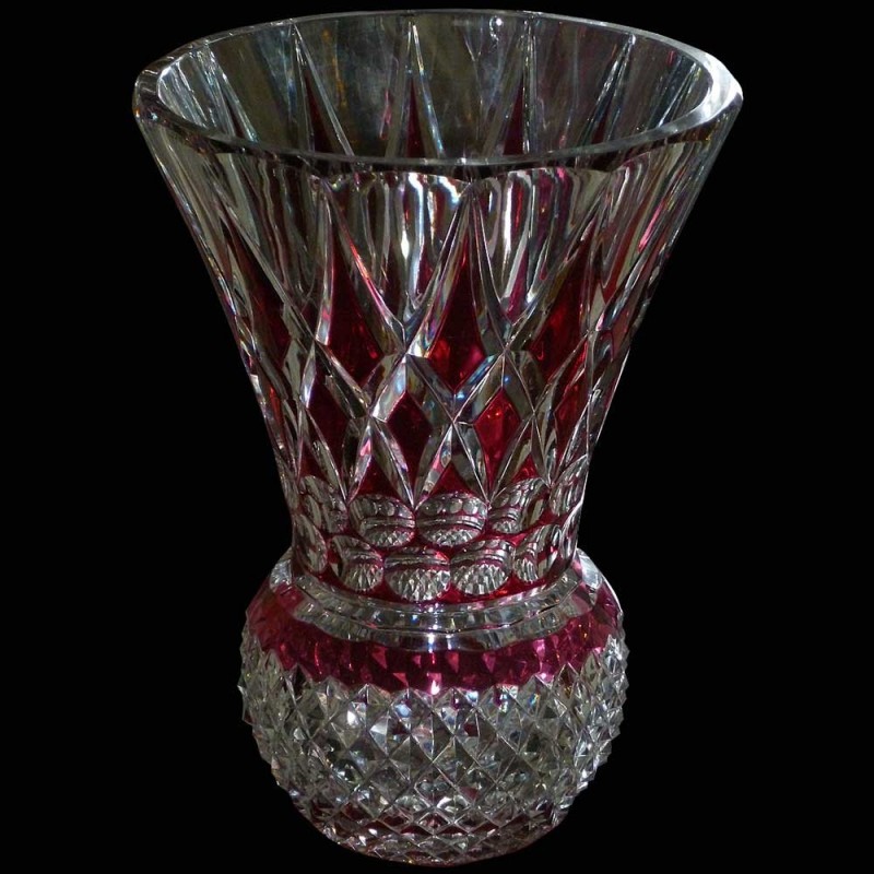 Vase en cristal Val Saint Lambert Vase en cristal Val Saint Lambert