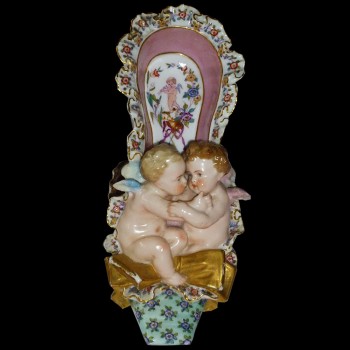 Porcellana Meissen policroma e oro del XVIII secolo