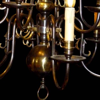 19th century bronze chandelier