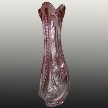 Vase en cristal Val Saint Lambert vintage René Delvenne circa 1960