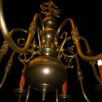 Dutch chandelier in bronze XIX century