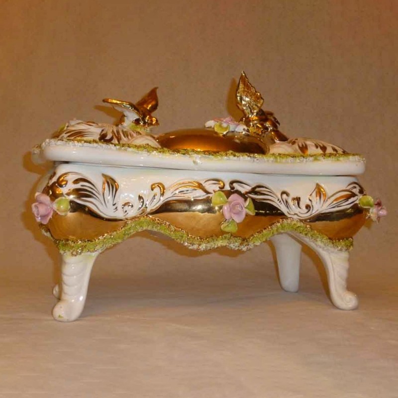 The sesto-China Cabinet Italian earthenware Palm handmade Golden late - 18th century-room single The sesto-China Cabinet Italian earthenware Palm handmade Golden late - 18th century-room single