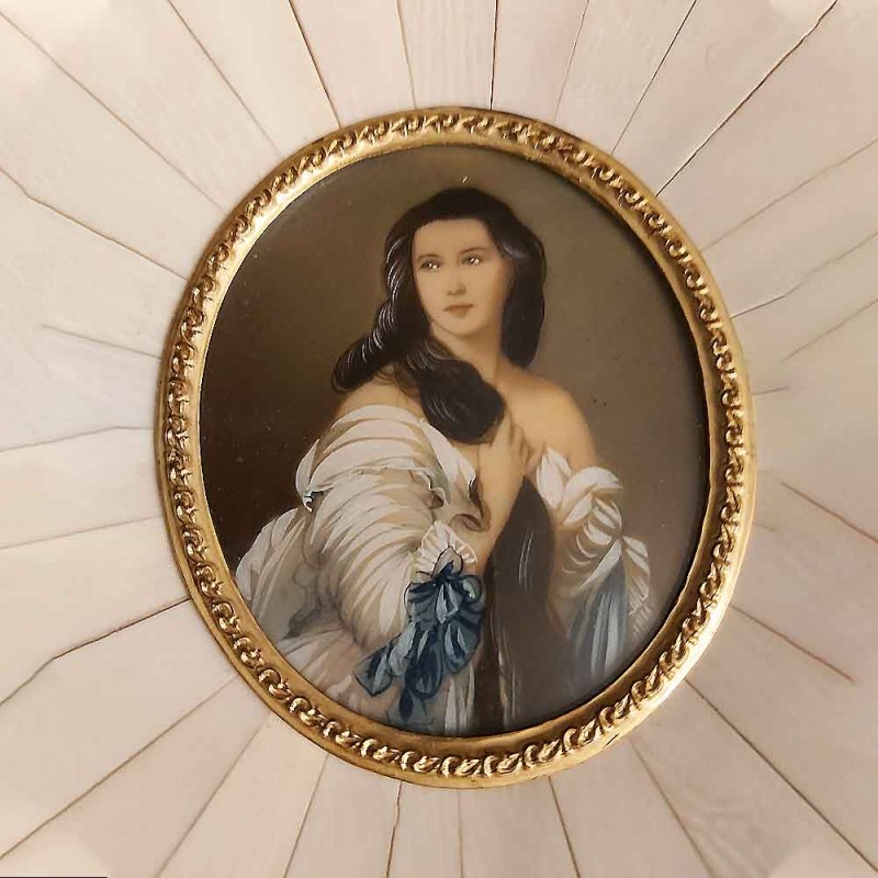 Miniature on Ivory XIXth century Sissi Empress Miniature on Ivory XIXth century Sissi Empress
