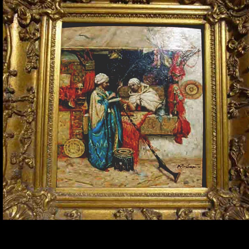 Roberts Orientalistische Malerei Ol Auf Holz