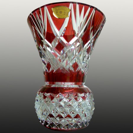Vase en cristal Val Saint Lambert collector-1956 Charles Graffart