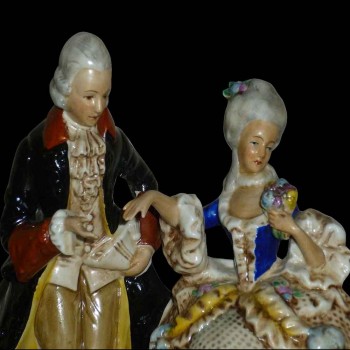 collection porcelain German saxony XIX century signed and dated 1859 Karl Schnider