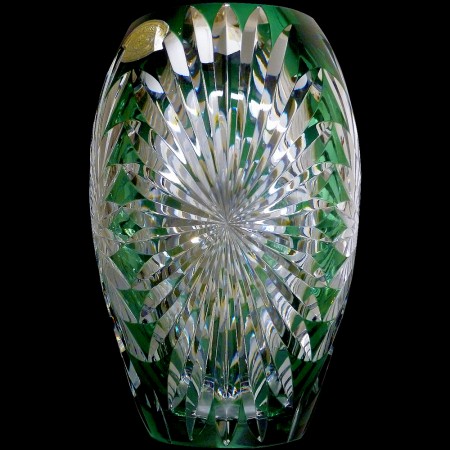 Vaso in cristallo vintage Val Saint Lambert 25 cm
