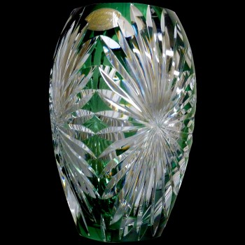 Jarrón de cristal Val Saint Lambert vintage 25 cm