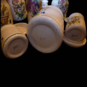Conjunto de frascos de especias de Delft, Art Nouveau
