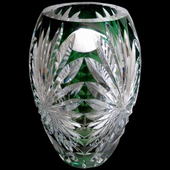 Vaso in cristallo vintage Val Saint Lambert 25 cm
