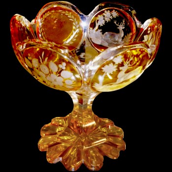 Bohemian crystal bowl hunting