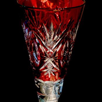 Crystal wedding vase from Val Saint Lambert