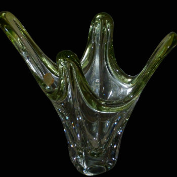 Crystal Vase of the Val Saint Lambert double green of China