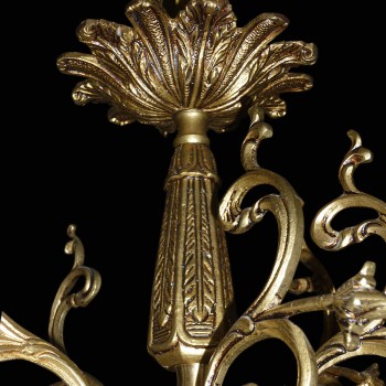 Lampara de bronce estilo Luis XV
