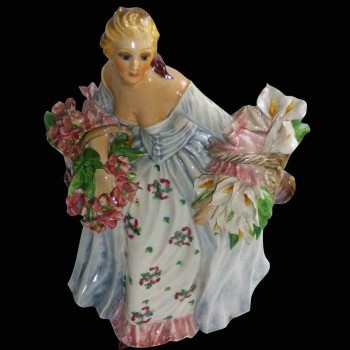 Figurina italiana in porcellana segno Carlo mollica