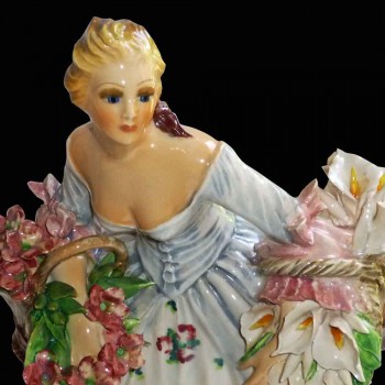 Italian porcelain figurine Sign Carlo Mollica