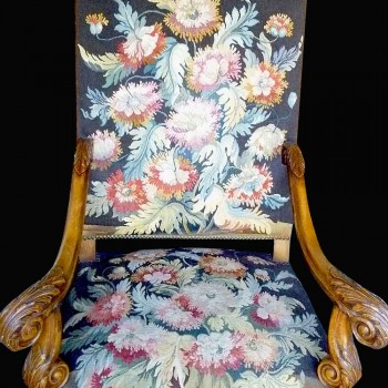 Sedia in stile Regency 19 secolo schiena piatta
