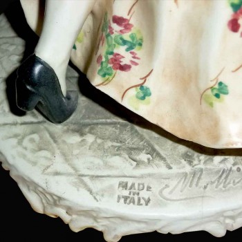porcelana capodimonte italiana (minuetto) del siglo XIX